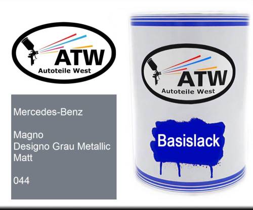 Mercedes-Benz, Magno Designo Grau Metallic Matt, 044: 500ml Lackdose, von ATW Autoteile West.